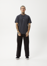 AFENDS Mens Vinyl - Retro Tee - Charcoal - Afends mens vinyl   retro tee   charcoal