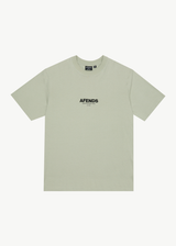 AFENDS Mens Vinyl - Retro Tee - Eucalyptus - Afends mens vinyl   retro tee   eucalyptus