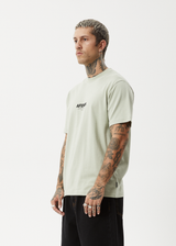 AFENDS Mens Vinyl - Retro Tee - Eucalyptus - Afends mens vinyl   retro tee   eucalyptus