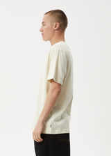 AFENDS Mens Vinyl - Retro Tee - Limestone - Afends mens vinyl   retro tee   limestone
