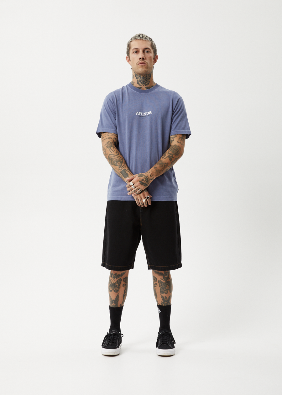 AFENDS Mens Vinyl - Retro Tee - Marlin