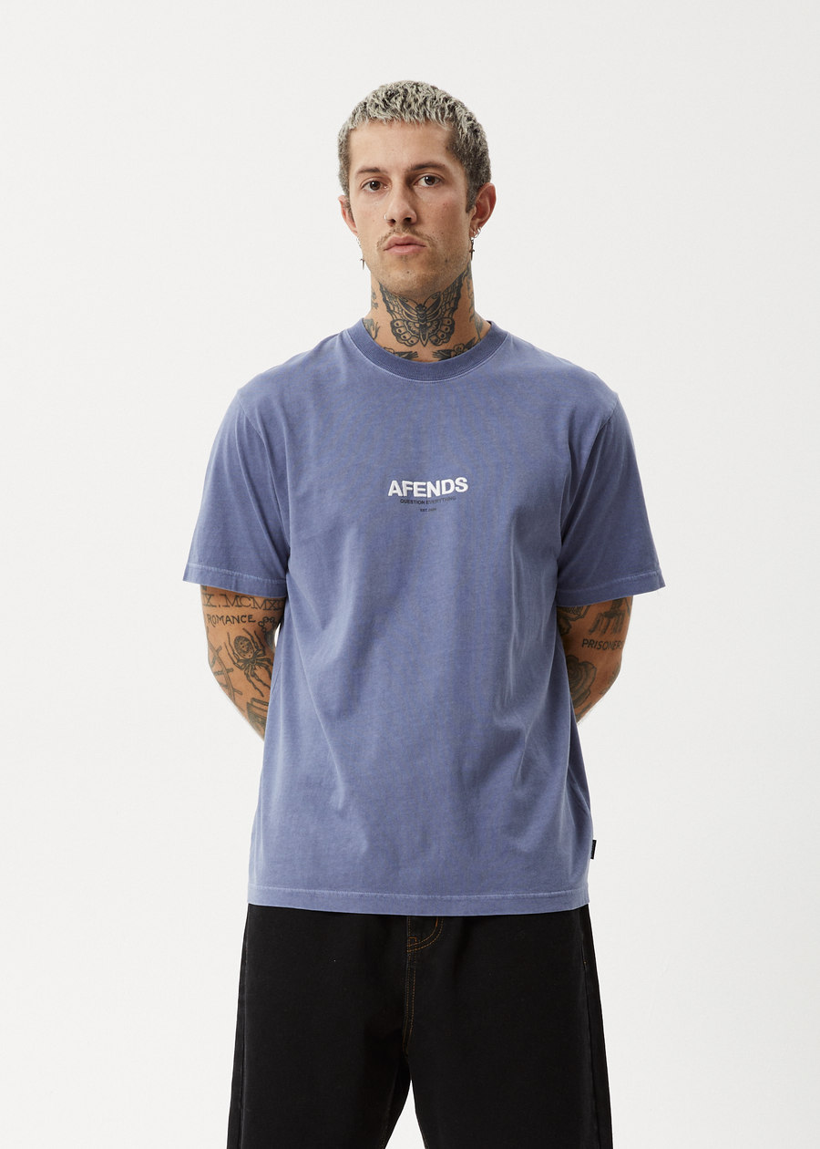 AFENDS Mens Vinyl - Retro Tee - Marlin