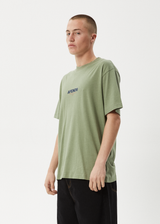 AFENDS Mens Vinyl - Retro Tee - Oil Green - Afends mens vinyl   retro tee   oil green