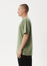 AFENDS Mens Vinyl - Retro Tee - Oil Green - Afends mens vinyl   retro tee   oil green