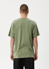 AFENDS Mens Vinyl - Retro Tee - Oil Green - Afends mens vinyl   retro tee   oil green