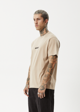 AFENDS Mens Vinyl - Retro Tee - Taupe - Afends mens vinyl   retro tee   taupe