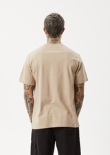 AFENDS Mens Vinyl - Retro Tee - Taupe - Afends mens vinyl   retro tee   taupe