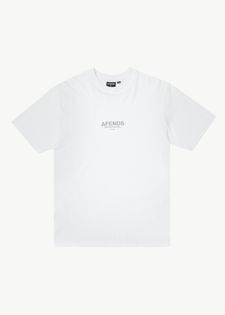 AFENDS Mens Vinyl - Retro Tee - White