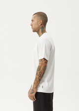 AFENDS Mens Vinyl - Retro Tee - White - Afends mens vinyl   retro tee   white