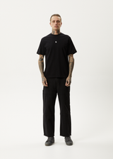 AFENDS Mens Flame - Retro Tee - Black - Afends mens flame   retro tee   black