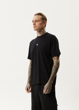 AFENDS Mens Flame - Retro Tee - Black - Afends mens flame   retro tee   black