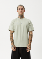 AFENDS Mens Flame - Retro Tee - Eucalyptus - Afends mens flame   retro tee   eucalyptus