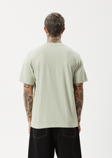 AFENDS Mens Flame - Retro Tee - Eucalyptus - Afends mens flame   retro tee   eucalyptus