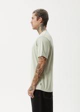 AFENDS Mens Flame - Retro Tee - Eucalyptus - Afends mens flame   retro tee   eucalyptus