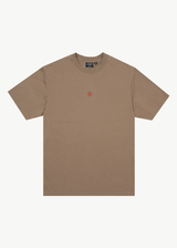 AFENDS Mens Flame - Retro Tee - Fossil - Afends mens flame   retro tee   fossil