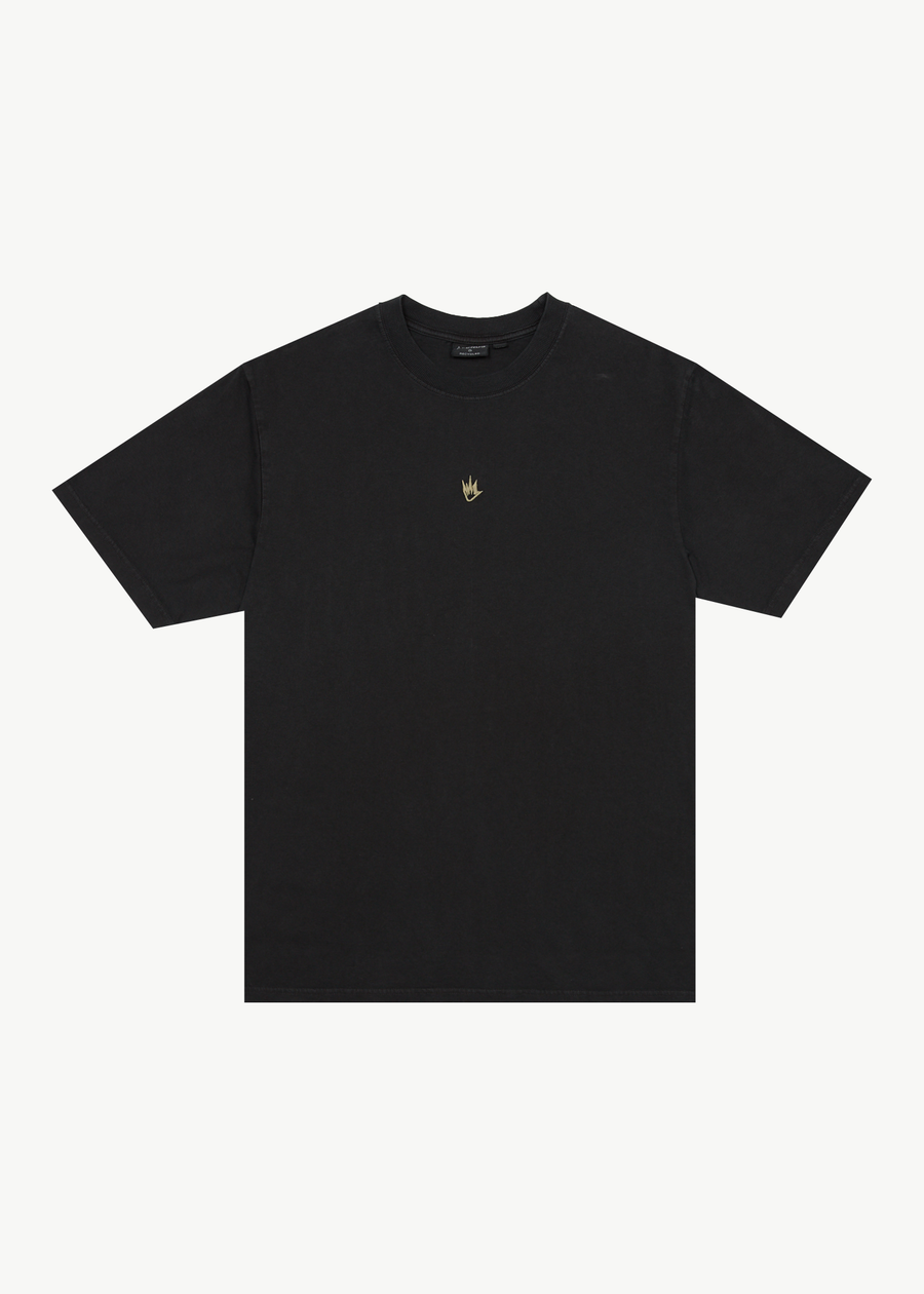 AFENDS Mens Flame - Retro Tee - Stone Black