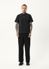 AFENDS Mens Flame - Retro Tee - Stone Black - Afends mens flame   retro tee   stone black