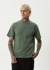 AFENDS Mens Flame - Retro Tee - Sycamore - Afends mens flame   retro tee   sycamore
