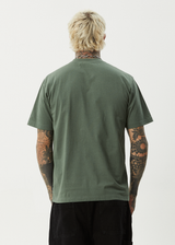 AFENDS Mens Flame - Retro Tee - Sycamore - Afends mens flame   retro tee   sycamore