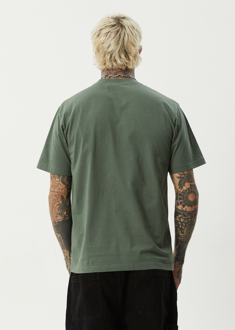 AFENDS Mens Flame - Retro Tee - Sycamore
