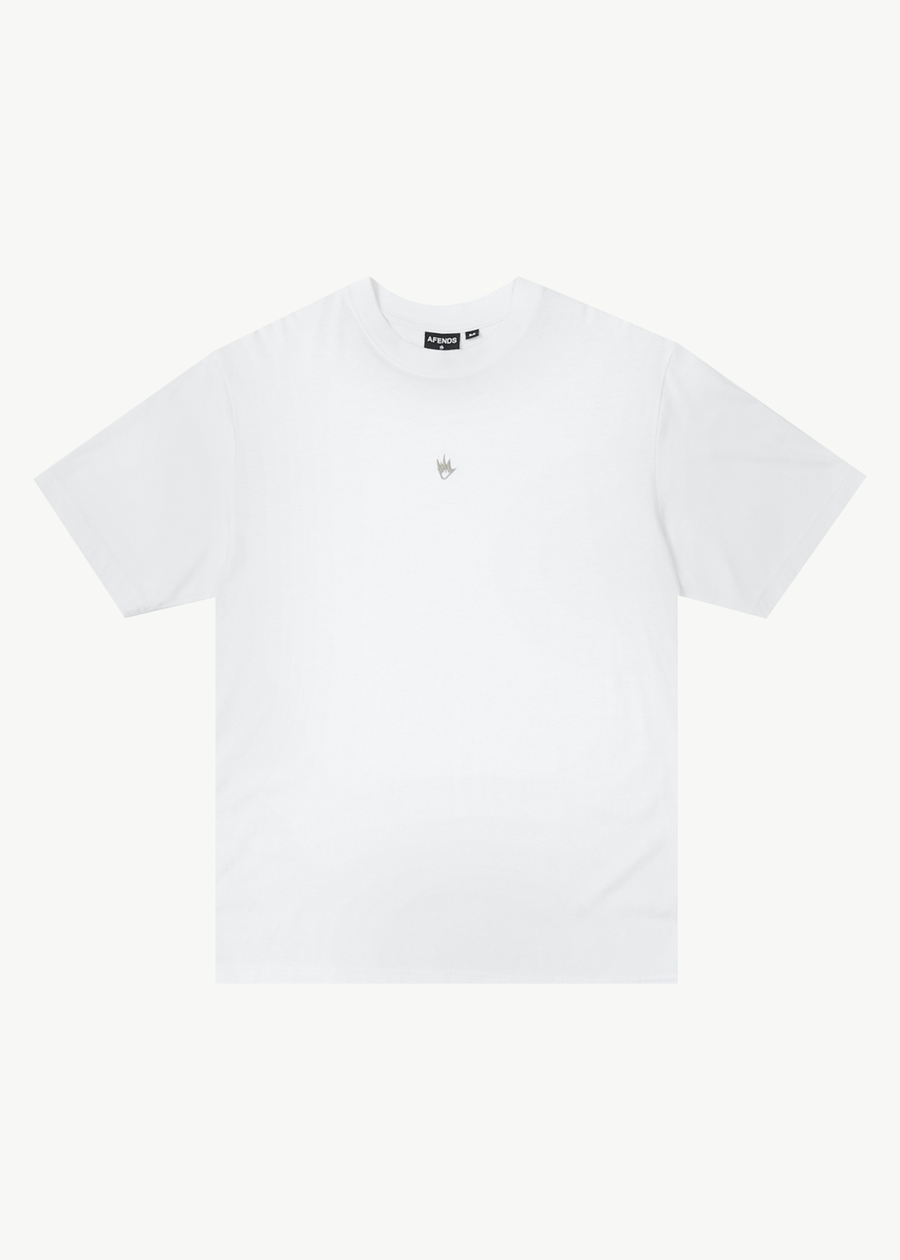 AFENDS Mens Flame - Retro Tee - White