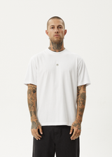 AFENDS Mens Flame - Retro Tee - White - Afends mens flame   retro tee   white