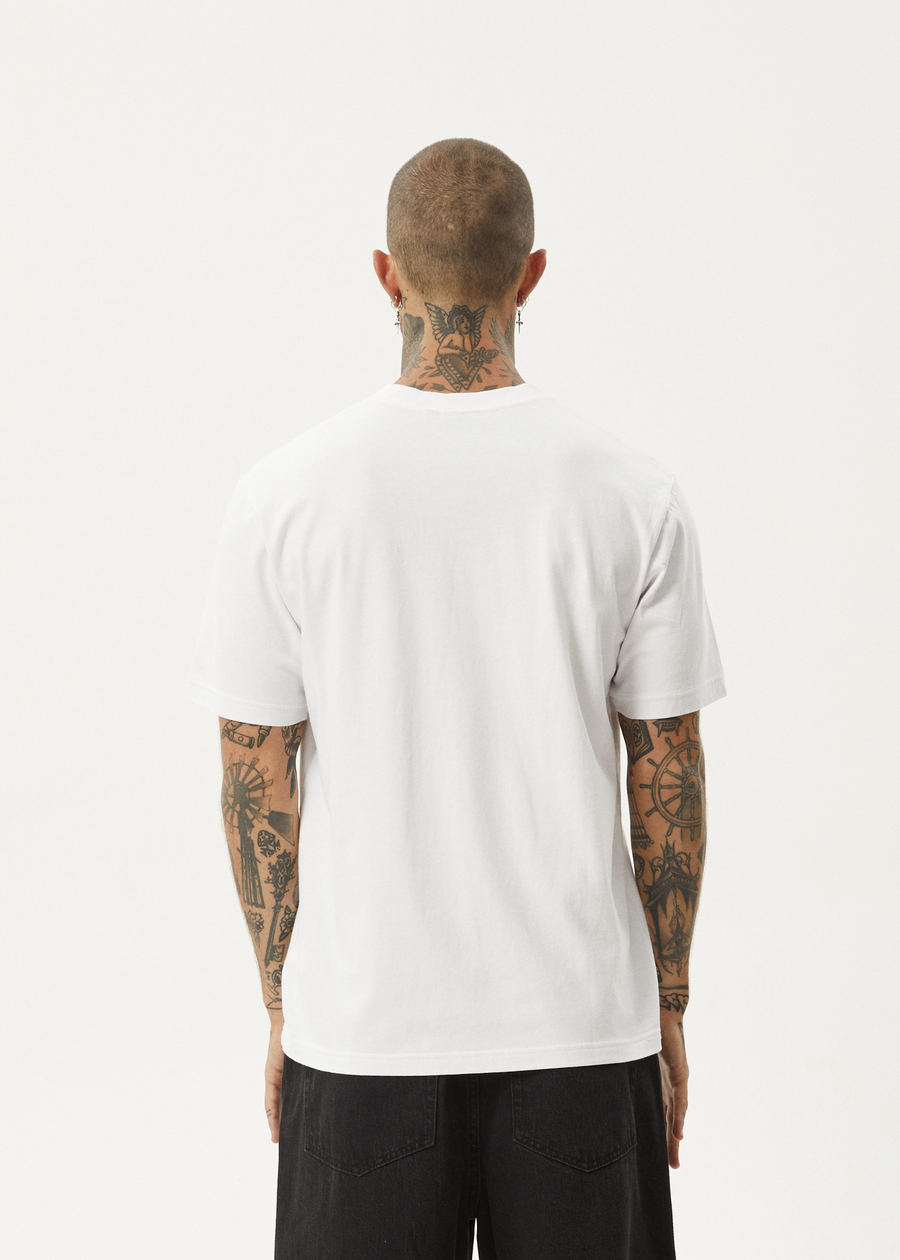 AFENDS Mens Flame - Retro Tee - White