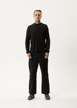 AFENDS Mens Essential - Long Sleeve Tee - Black - Afends mens essential   long sleeve tee   black