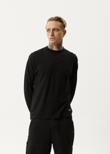 AFENDS Mens Essential - Long Sleeve Tee - Black - Afends mens essential   long sleeve tee   black