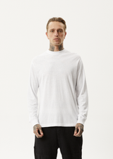 AFENDS Mens Essential - Long Sleeve Tee - White - Afends mens essential   long sleeve tee   white
