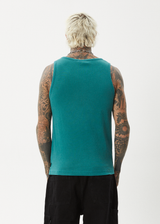 AFENDS Mens Paramount - Rib Singlet - Washed Pine - Afends mens paramount   rib singlet   washed pine