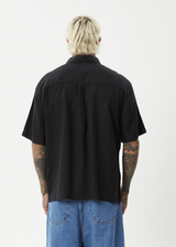 AFENDS Mens Everyday - Short Sleeve Shirt - Black - Afends mens everyday   short sleeve shirt   black