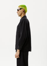 AFENDS Mens Everyday - Long Sleeve Shirt - Black - Afends mens everyday   long sleeve shirt   black 