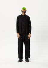 AFENDS Mens Everyday - Long Sleeve Shirt - Black - Afends mens everyday   long sleeve shirt   black 