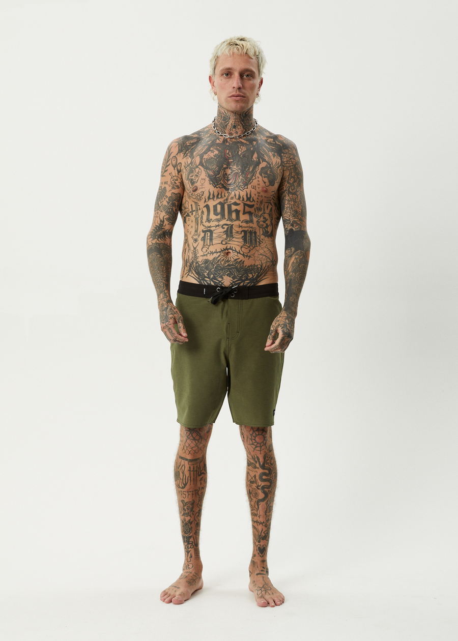 AFENDS Mens Surf Related - Fixed Waist Boardshort 20" - Military