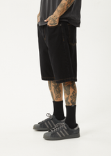 AFENDS Mens Lil C - Denim Baggy Short 22