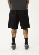 AFENDS Mens Lil C - Denim Baggy Short 22