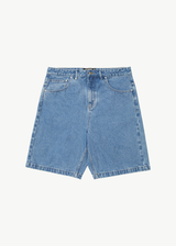 AFENDS Mens Lil C - Denim Baggy Short 22