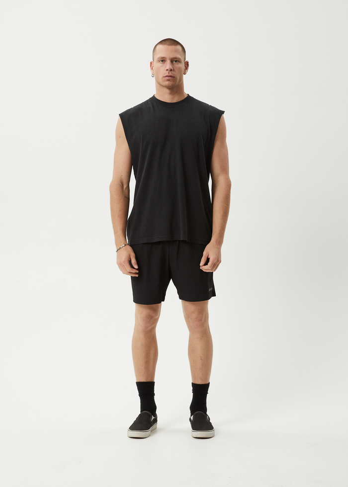 AFENDS Mens Kettle-Ish - Performance Short 18" - Black