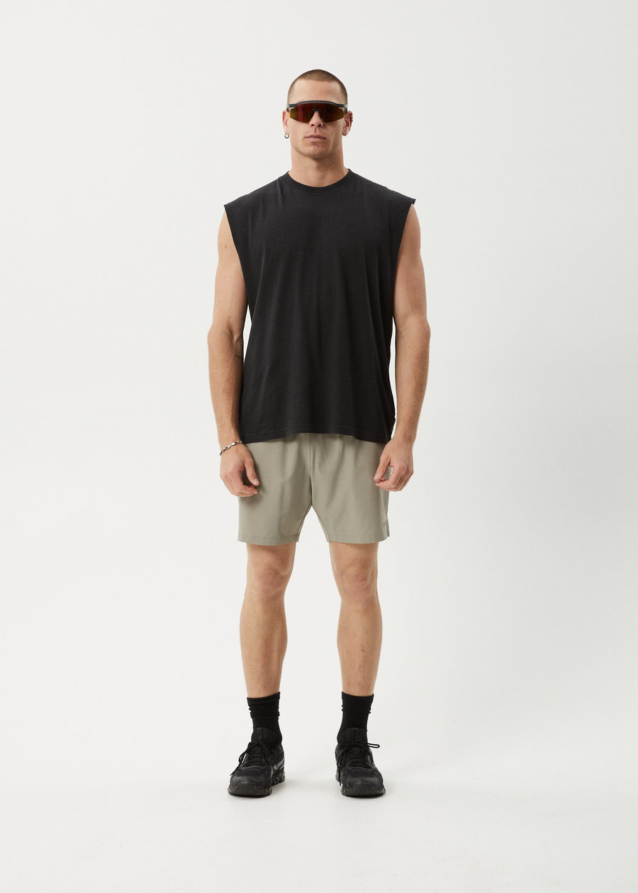AFENDS Mens Kettle-Ish - Performance Short 18" - Olive