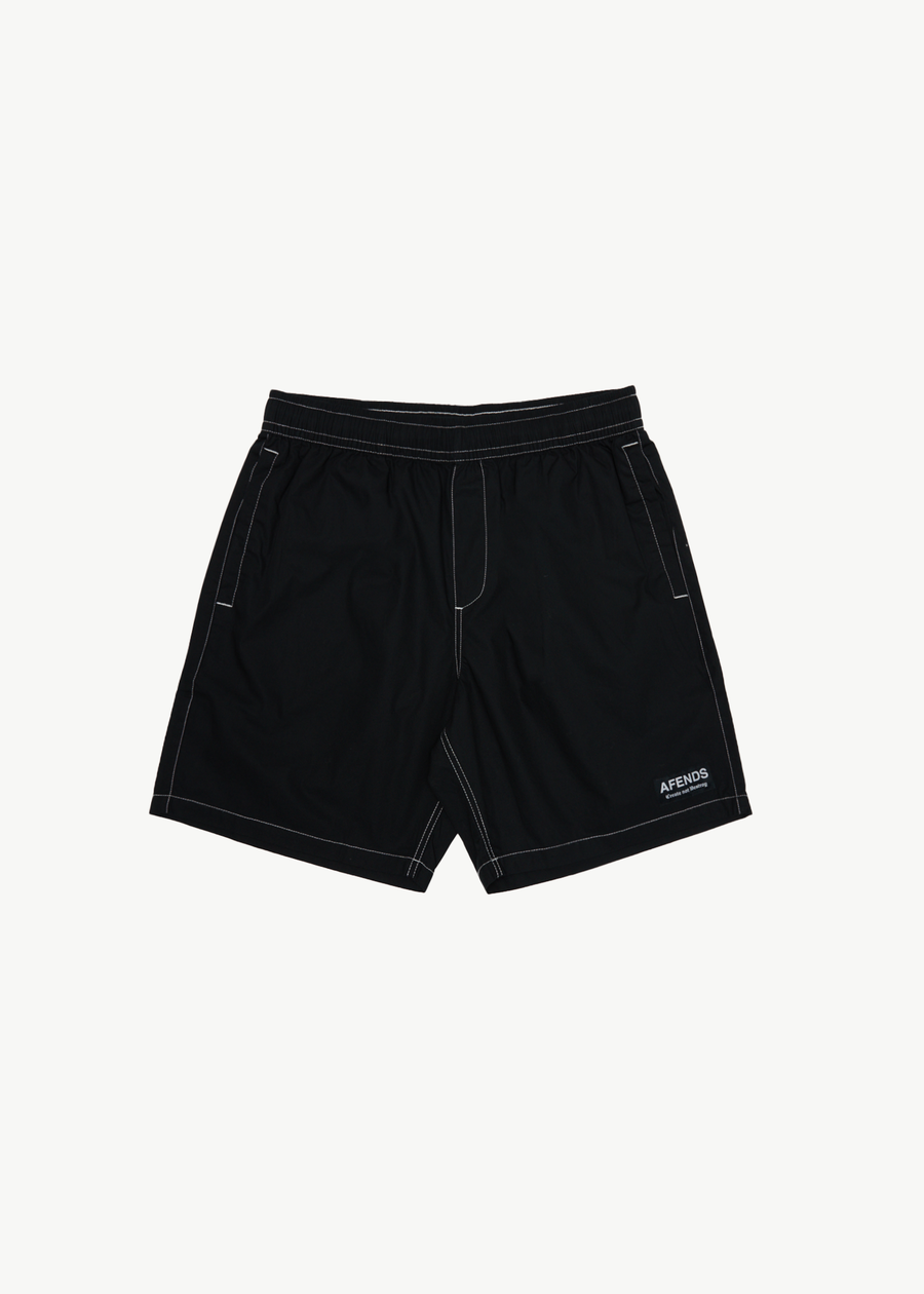 AFENDS Mens The Dopamine - Swim Short 18" - Black