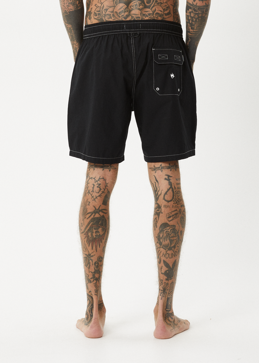 AFENDS Mens The Dopamine - Swim Short 18" - Black