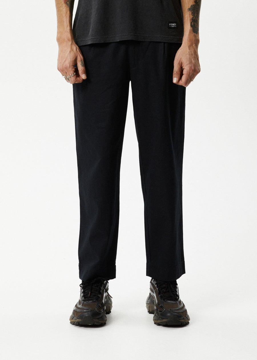 AFENDS Mens Mixed Business - Suit Pant - Black