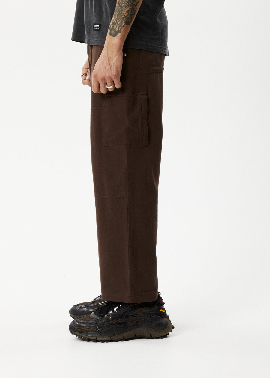 AFENDS Mens Richmond - Workwear Pant - Coffee