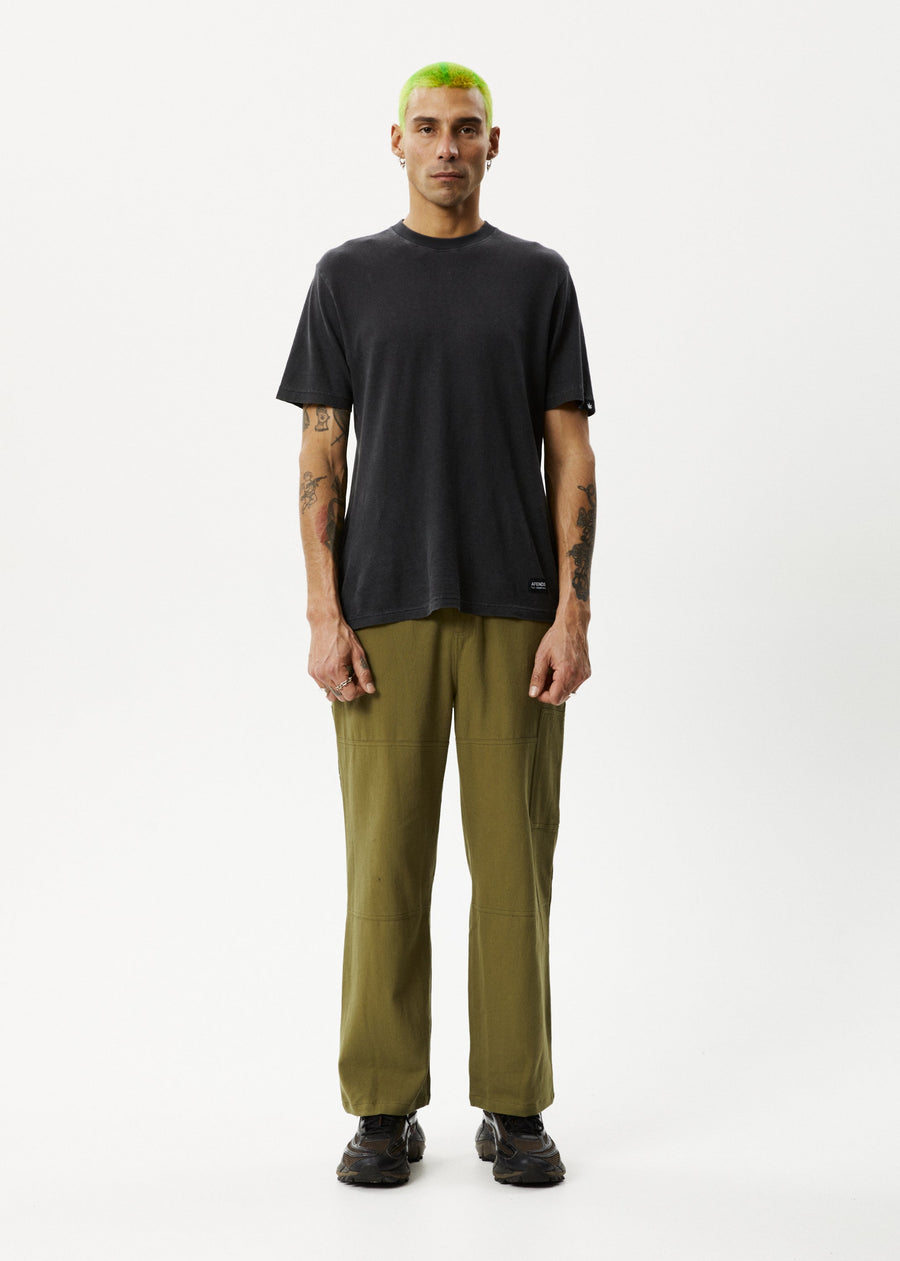 AFENDS Mens Richmond - Workwear Pant - Military
