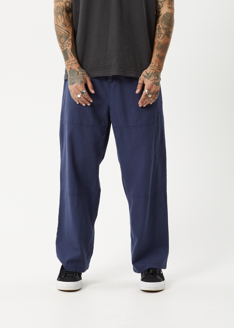 AFENDS Mens Richmond - Workwear Pant - Navy