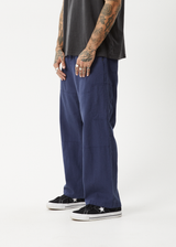 AFENDS Mens Richmond - Workwear Pant - Navy - Afends mens richmond   workwear pant   navy