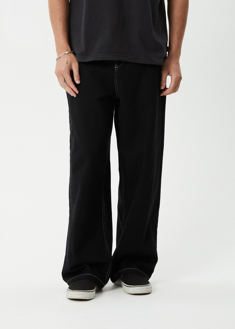 AFENDS Mens Pablo - Baggy Pant - Black