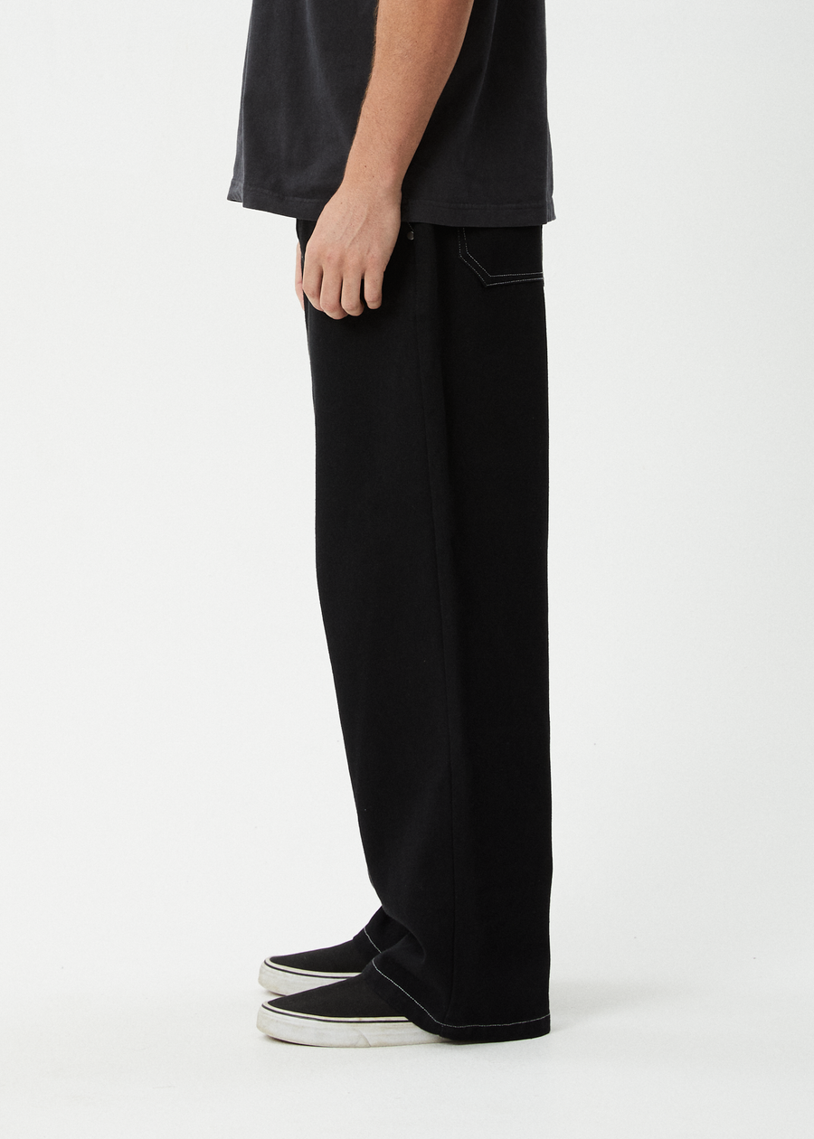 AFENDS Mens Pablo - Baggy Pant - Black