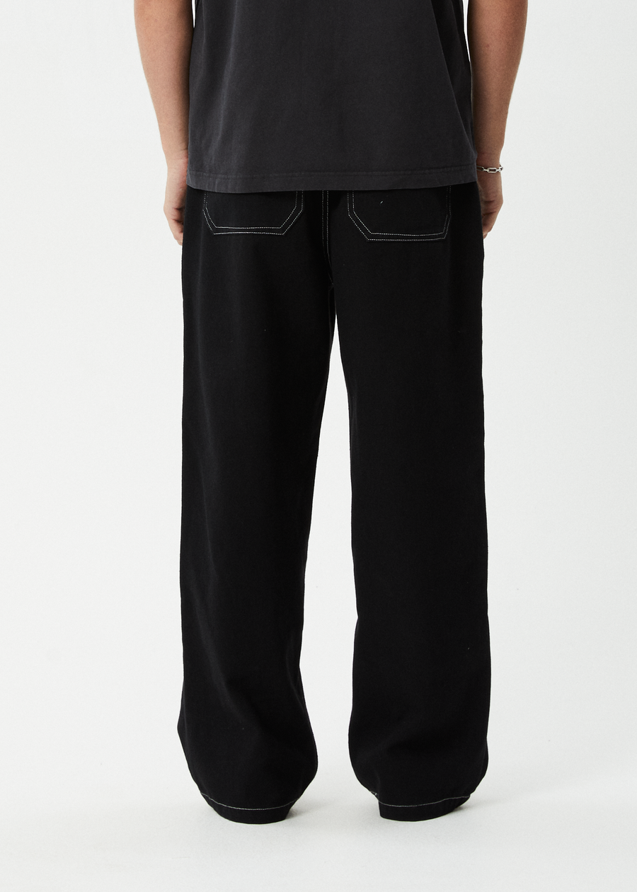 AFENDS Mens Pablo - Baggy Pant - Black